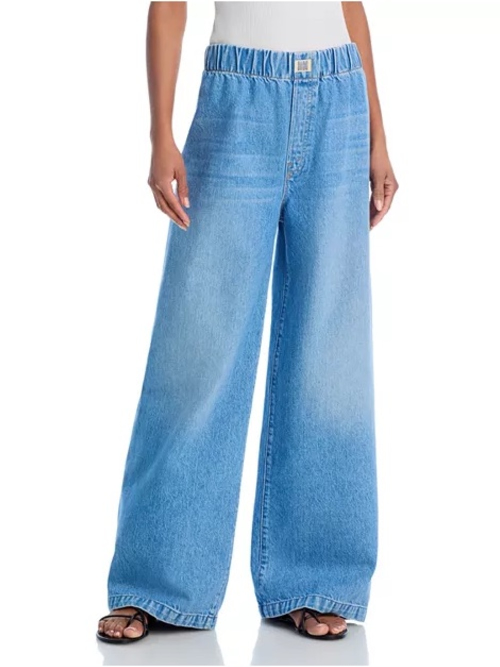 Mother The Kitchen Drawer Skimp High Rise Wide Leg Jeans All You Can Eat Large